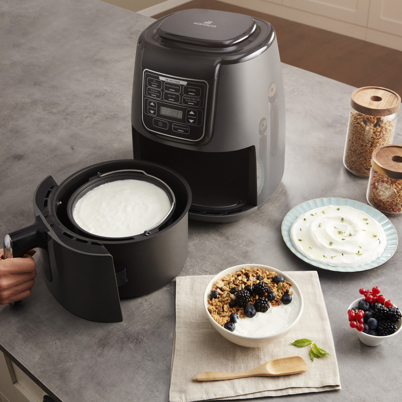Karaca Air Pro Cook XL 2 in 1 Konuşan Airfryer