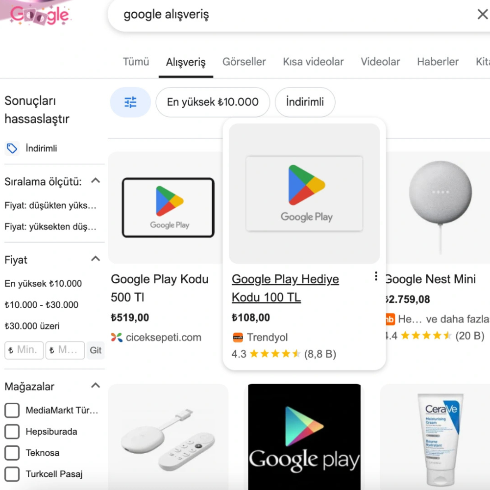 Google Alışveriş